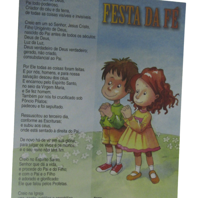Cartão de Crença Cristã - Festa da Fé
